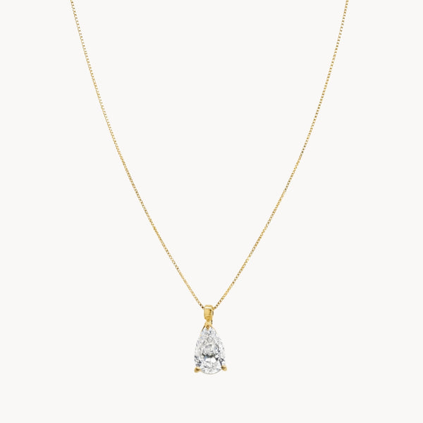 COLGANTE DIAMANTE CREADO 0.76 QUILATES PERILLA CERTIFICADO IGI