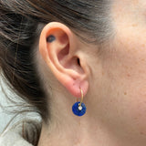 PENDIENTES AROS CON LAPISLAZULI Y CIRCONITAS RHEIA