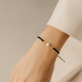 PULSERA MACRAME CADENA Y PERLA JANIE