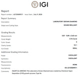 COLGANTE DIAMANTE CREADO 0.76 QUILATES CERTIFICADO IGI