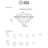 COLGANTE DIAMANTE CREADO 0.76 QUILATES CERTIFICADO IGI