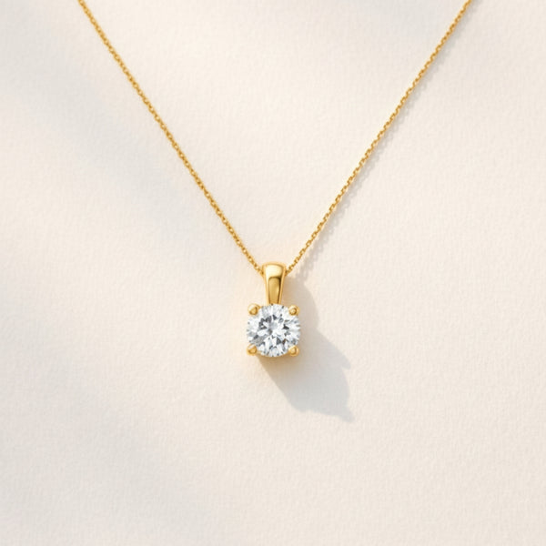 COLGANTE DIAMANTE CREADO 0.76 QUILATES CERTIFICADO IGI