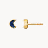 PENDIENTES LUNA CON LAPISLAZULI