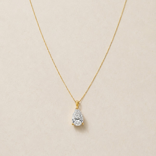 COLGANTE DIAMANTE CREADO 0.76 QUILATES PERILLA CERTIFICADO IGI