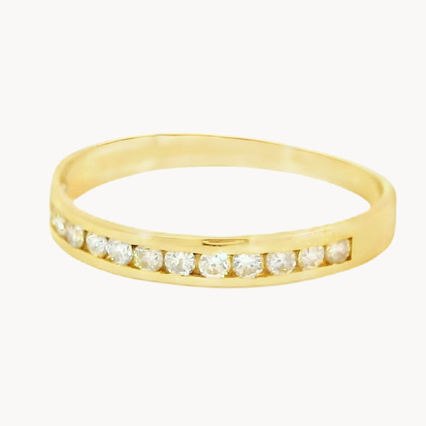 ANILLO MEDIA ALIANZA CON DIAMANTES 0.21 QUILATES TACEY