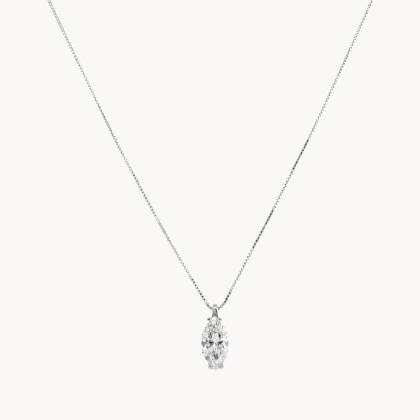 COLGANTE DIAMANTE CREADO 0.77 QUILATES MARQUISE CERTIFICADO IGI
