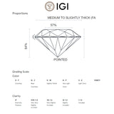 COLGANTE DIAMANTE CREADO 0.77 QUILATES MARQUISE CERTIFICADO IGI