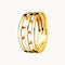 ANILLO TRIPLE BANDA CON CIRCONITAS ROJAS
