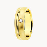 ALIANZA MATE Y BRILLO CON DIAMANTE 5.5MM