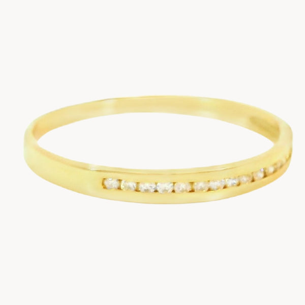 ANILLO MEDIA ALIANZA CON DIAMANTES 0.12 QUILATES TACEY