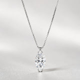 COLGANTE DIAMANTE CREADO 0.77 QUILATES MARQUISE CERTIFICADO IGI