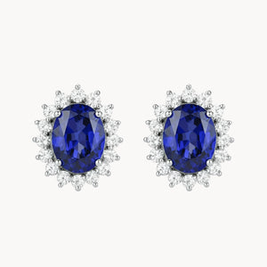 PENDIENTES ZAFIROS Y DIAMANTES CREADOS COLECCION ASTRA