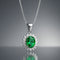 COLGANTE ESMERALDA Y DIAMANTES CREADOS COLECCION ASTRA