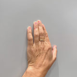 ANILLO MEDIA ALIANZA CON DIAMANTES 0.12 QUILATES TACEY