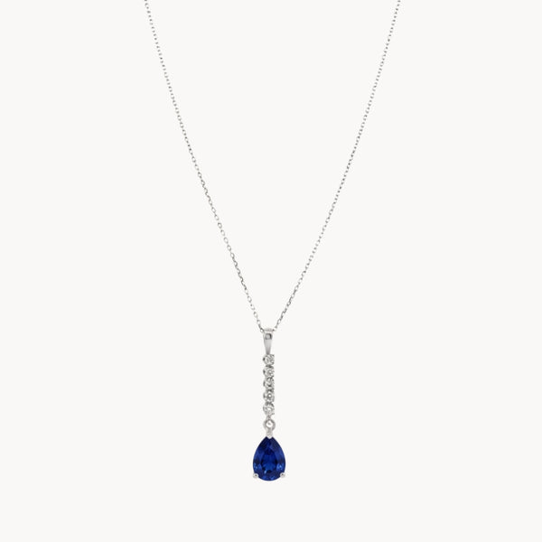 COLGANTE ZAFIRO Y DIAMANTES VEDA