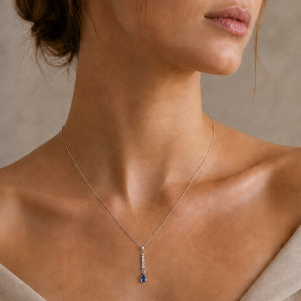 COLGANTE ZAFIRO Y DIAMANTES VEDA