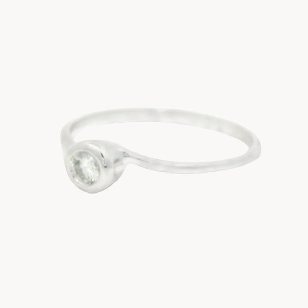 ANILLO SOLITARIO CHATON CON DIAMANTE 0.090 QUILATES JODENE