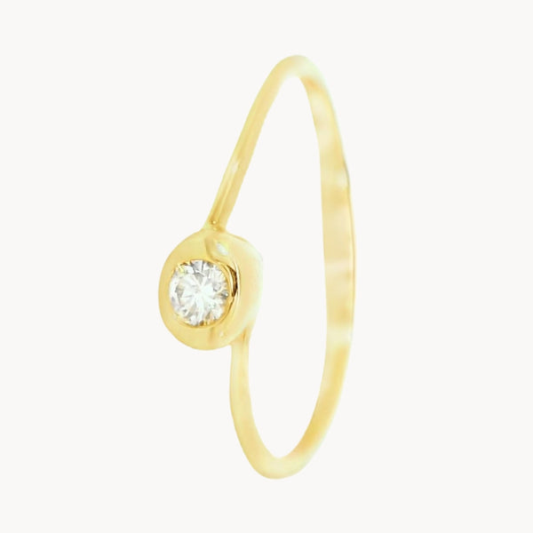 ANILLO SOLITARIO CHATON CON DIAMANTE 0.090 QUILATES JODENE