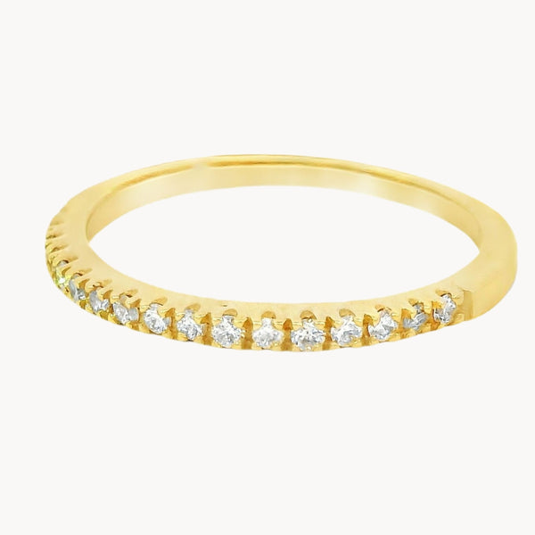 ANILLO MEDIA ALIANZA CON DIAMANTES 0.22 QUILATES RAYNA