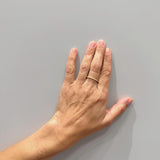 ANILLO MEDIA ALIANZA CON DIAMANTES 0.22 QUILATES RAYNA