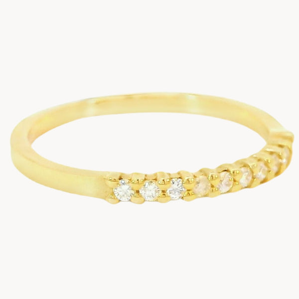 ANILLO MEDIA ALIANZA CON DIAMANTES 0.20 QUILATES DENICE