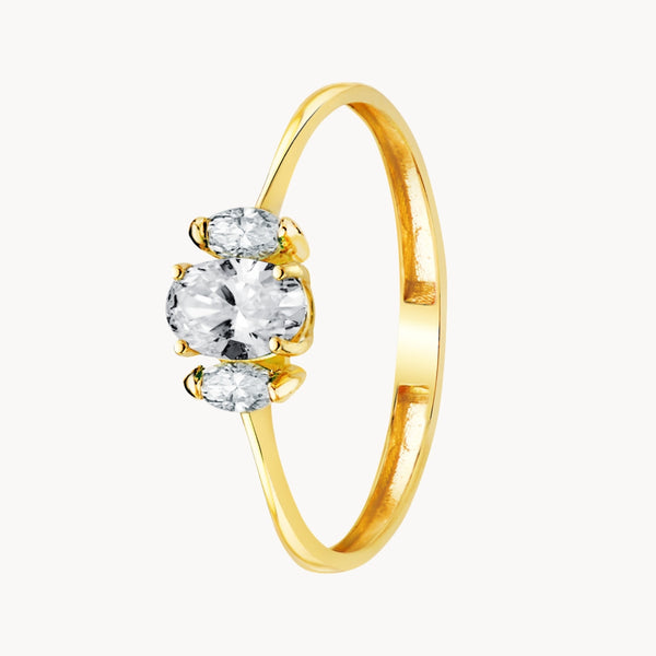 ANILLO CON DIAMANTES CREADOS MARQUISE