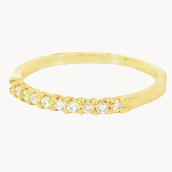 ANILLO MEDIA ALIANZA CON DIAMANTES 0.20 QUILATES DENICE