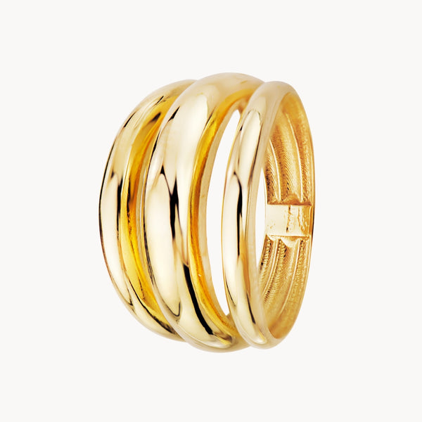 ANILLO TRES BANDAS ACABADO PULIDO