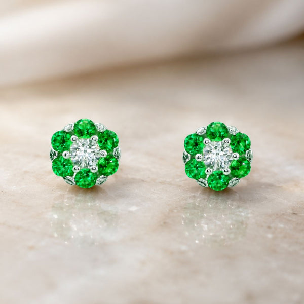 PENDIENTES CIRCONITAS VERDES RENIE