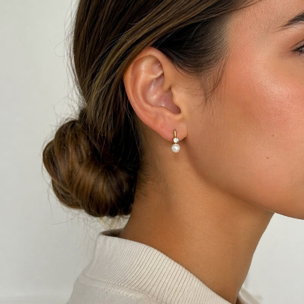 BRINCOS DE PÉROLA E ZIRCÓNIA CAMILA