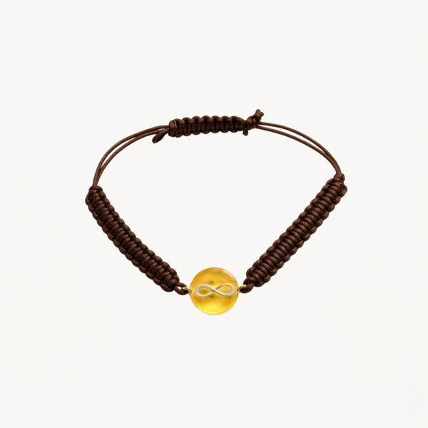 PULSERA MACRAME DISCO CON INFITO