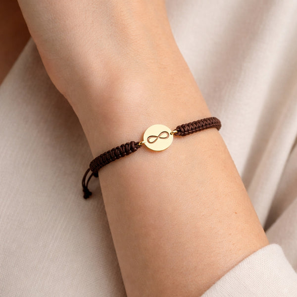 PULSERA MACRAME DISCO CON INFITO