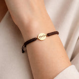 PULSERA MACRAME DISCO CON INFITO