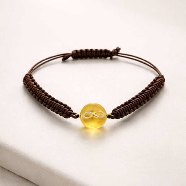 PULSERA MACRAME DISCO CON INFITO