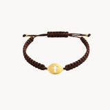 PULSERA MACRAME DISCO CRUZ