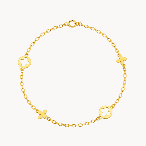PULSERA MARIPOSAS CON MOTIVOS DE MARIPOSA CALADA