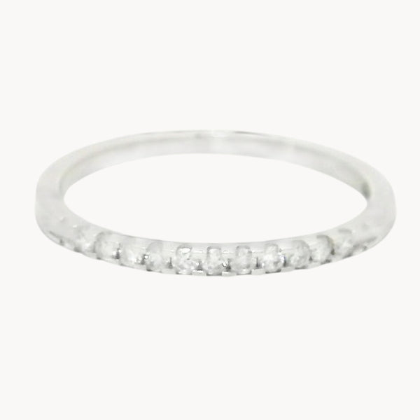 ANILLO MEDIA ALIANZA CON DIAMANTES 0.10 QUILATES DENICE