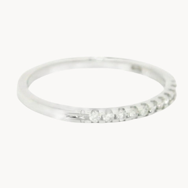 ANILLO MEDIA ALIANZA CON DIAMANTES 0.10 QUILATES DENICE