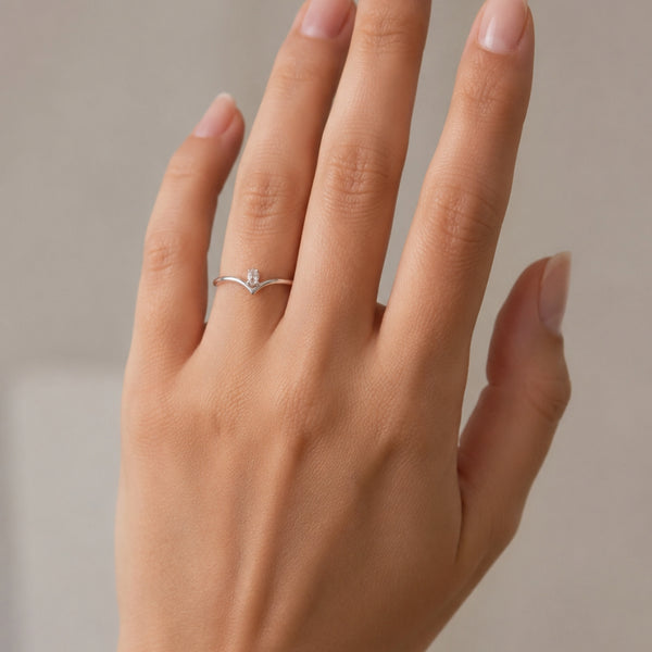 DIAMOND RING CREATED IN A MARQUISE CUT