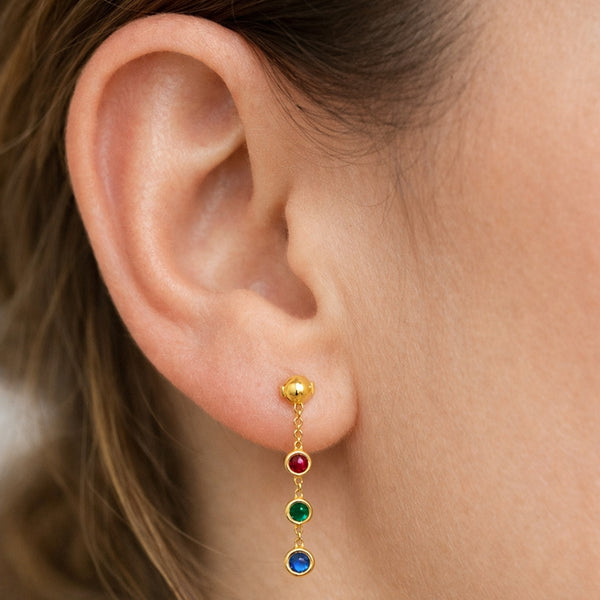 PENDIENTES LARGOS CON CIRCONITAS JUNE