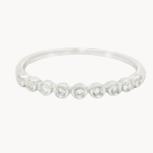 ANILLO MEDIA ALIANZA CON DIAMANTES 0.090 QUILATES HENE