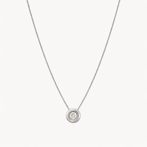 COLGANTE DIAMANTE CHATON 0.10 QUILATES PUNTO DE LUZ