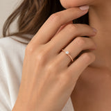 ANILLO SOLITARIO TRENZADO ORO ROSA 0.17 QUILATES