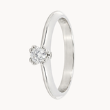 ANILLO SOLITARIO PRINCESA EN GARRAS