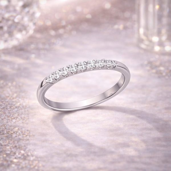 Half wedding band ring with 0.20 carat diamonds NAIA