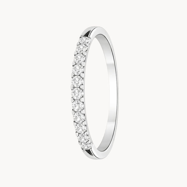 Half wedding band ring with 0.20 carat diamonds NAIA