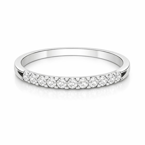 Half wedding band ring with 0.20 carat diamonds NAIA