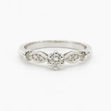 ANILLO SOLITARIO VINTAGE DIAMANTE Y DIAMANTES LATERALES