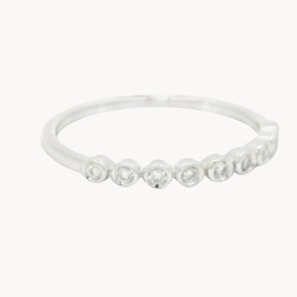 ANILLO MEDIA ALIANZA CON DIAMANTES 0.090 QUILATES HENE