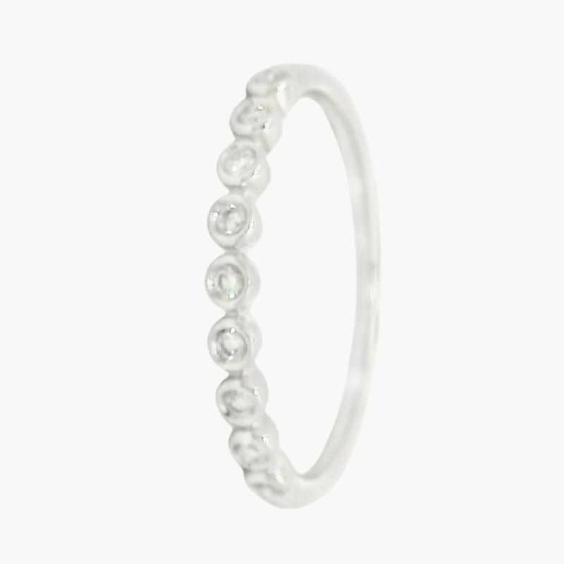 ANILLO MEDIA ALIANZA CON DIAMANTES 0.090 QUILATES HENE